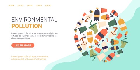 Poster is written environmental pollution, flat.