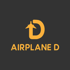 Obraz premium vector illustration initial d travel logo design orange color