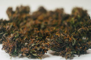 Cannabis buds pattern. Marijuana banner. Smoking weed