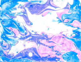 Cyan Dyed Wet Design, Design Background . Blue Grunge Hand Drawn Marble, Paint Fluid, Heaven Blue Watercolor . Navy Modern Gouache Banner