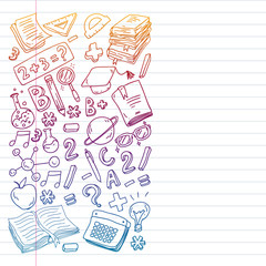 Back to school concept. Education, learning, open book, knowledge. Modern education template design.