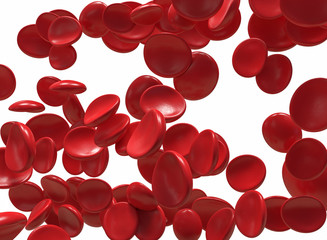 3d illustration of Red Blood Cells.