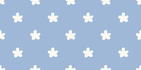 Vector seamless pattern with hand drawn wild flower illustration, flower floral design for scrapbooking wallpaper textile craft paper. Playful illustration colors for aesthetic.