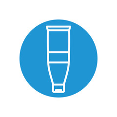 moisturizing lotion bottle icon, line block style