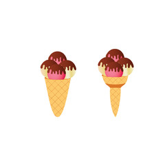  Ice cream icons set. Cartoon design, realistic. Set ice cream icons on a white background. Vector illustration.
