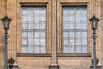 Obraz premium Windows with lights.