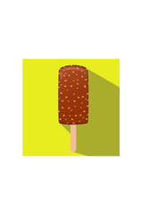 Ice cream icons set on a white background. Cartoon design, realistic