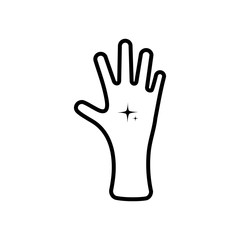 Obraz premium clean hand icon, line style