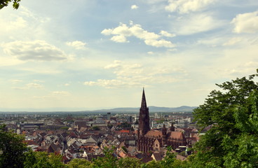 Fototapeta premium Blick auf Freiburg im Breisgau