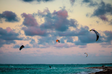 Dramatic skies and kitesurfing in Cayo Guillermo, Cuba