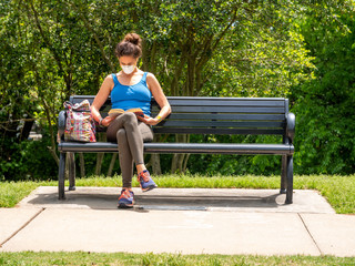 Coronavirus Safety Mask,  Social Distancing Measures in a Public Space