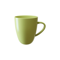 3d render. Isolated cup on a white background