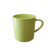 3d render. Isolated cup on a white background