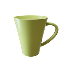 3d render. Isolated cup on a white background