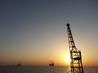 Obraz premium sunset in the sea