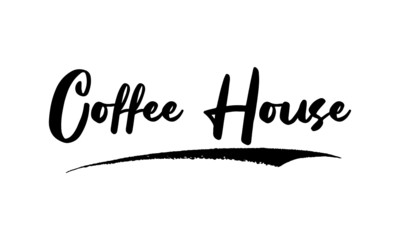 Coffee House, Be Productive Phrase Saying Quote Text or Lettering. Vector Script and Cursive Handwritten Typography 
For Designs Brochures Banner Flyers and T-Shirts.