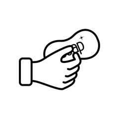 soap bar and hand icon, line style