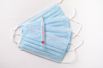 surgical masks with thermometer