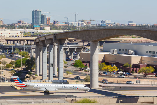 American Eagle Mesa Airlines Bombardier CRJ-900 Airplane Phoenix Sky Harbor Airport