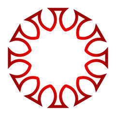 Obraz premium cov sars 2 - coronavirus icon sign symbol, red gradient outline flat - vector