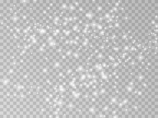 Vector png falling snow overlay effect