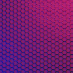 3D render - geometric hexagonal modern background, pink, violet