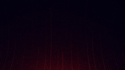 Futuristic red random dots background, Different opacity dots and lines, ui user interface background