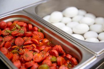 Buffet restaurant, the hotel restaurant. Turkish food
