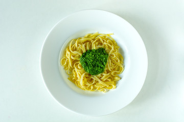 Rocket (arugula) pesto with pasta