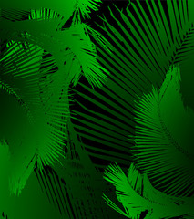 palm leaf background print embroidery graphic design vector art