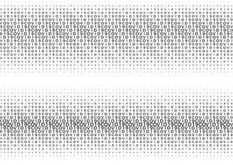 Coronavirus background halftone. Modern vector illustration. Covid-19 outbreak concept. Monochrome black and white geometric pattern. Graphic design geometric shape.