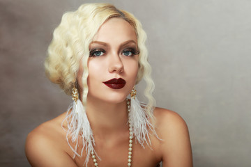 woman retro flapper style