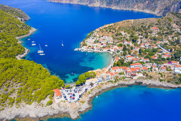 Picturesque Assos village in Kefalonia island, Greece 