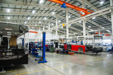 Fototapeta premium Bus production manufacture