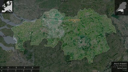 Noord-Brabant, Netherlands - composition. Satellite