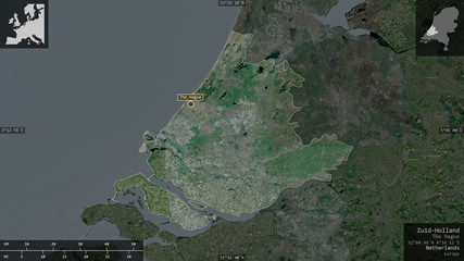 Zuid-Holland, Netherlands - composition. Satellite