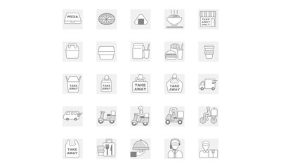 take away,delivery,to go,take out icon for stay home