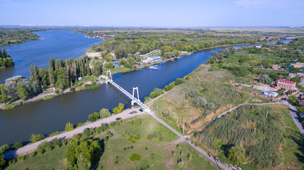 Aerial view on Azov city. Russia