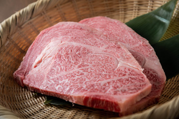 japanese marbled fatty wagyu ribeye beef