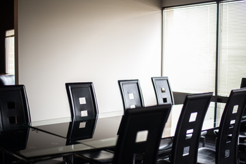 Conference room table and chairs