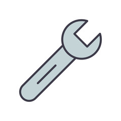 Isolated wrench fill style icon vector design