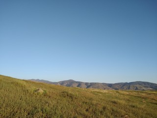 mountain landscape with blue sky