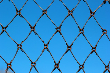 Wire net of old spring bed