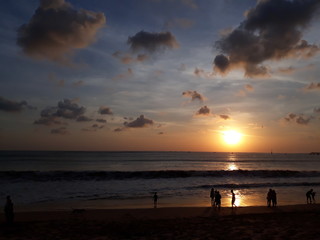 sunset on the beach