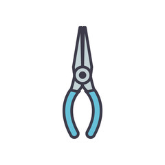 Isolated pliers fill style icon vector design
