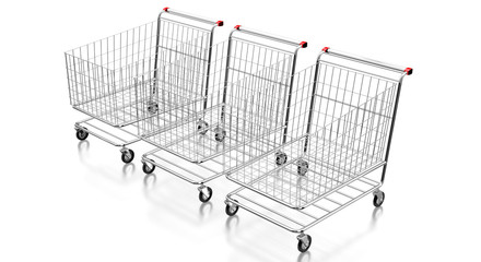Shopping cart - 3D illustration