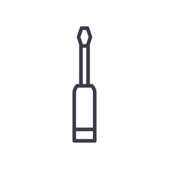 Isolated screwdriver line style icon vector design