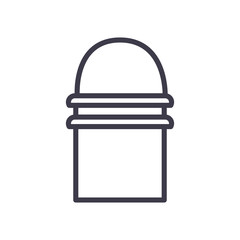 Isolated bucket line style icon vector design