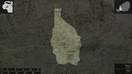 Tahoua, Niger - composition. Satellite