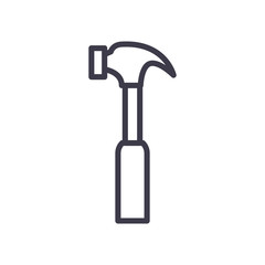 Isolated hammer line style icon vector design